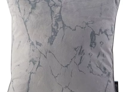 Poszewka welwetowa 40x40 WERA beżowa ze wzorem marmurkowym