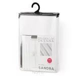 Firana na taśmie 140x270 SANDRA biała gładka z etaminy - 6