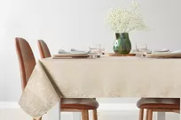 Serwetka 30x40 ALINA beżowa z żakardowym wzorem drobnych kwadracików 4 szt. - 6