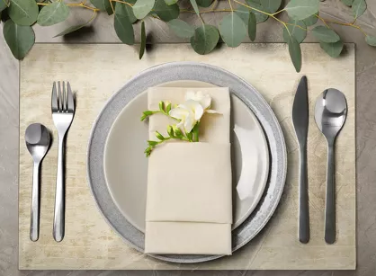 Serwetka 30x40 ALINA beżowa z żakardowym wzorem drobnych kwadracików 4 szt.