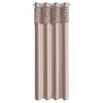 Zasłona na przelotkach 140x250 ROSES 13 Eva Minge welwetowa pudrowa aplikacja róż 3D - 6