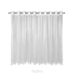 Firana na przelotkach 350x145 ELLIE biała błyszcząca z mikrosiateczki wykończonej koronką - 7