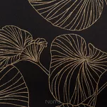 Zasłona na przelotkach 140x250 MARIGOLD zaciemniająca czarna ze złotym nadrukiem liści lilii wodnej - 2