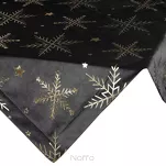 Nakładka świąteczna 85x85 20A welwetowa czarna w śnieżynki - 4