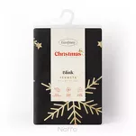 Nakładka świąteczna 85x85 20A welwetowa czarna w śnieżynki - 5