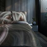 Pościel z makosatyny 160x200 SIERRA Eva Minge czarna różowa designerski wzór - 7