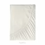 Prześcieradło z bawełny renforce z gumką 220x200 kremowe BASIC - 4