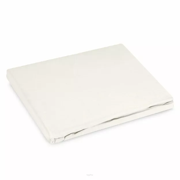 Prześcieradło z bawełny renforce z gumką 220x200 kremowe BASIC