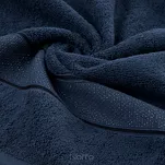 Ręcznik bawełniany 70x140 LIANA granatowy zdobiony bordiurą z błyszczącą nicią - 2