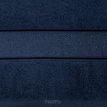 Ręcznik bawełniany 70x140 LIANA granatowy zdobiony bordiurą z błyszczącą nicią - 4