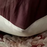 Pościel z makosatyny 220x200 REINA 47 bordowa beżowa z wzorem kwiatów z kolekcji Reina Line - 3