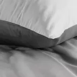 Pościel satynowa 220x200 DINA dwukolorowa gładka srebrna stalowa z kolekcji Diva Line - 3