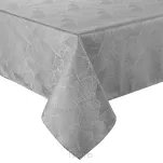 Obrus 140x260 ISLA srebrny z żakardowym wzorem liści bananowca - 3