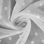 Zasłona na przelotkach 140x250 HANIA z etaminy biała z groszkami - 3