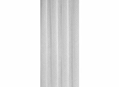 Zasłona gotowa na przelotkach 140x250 HANIA z etaminy biała z groszkami