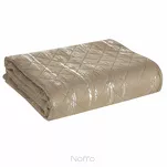 Narzuta z mikrofibry 170x210 BLINK 1 beżowa pikowana ze srebrnym przecieranym wzorem Design 91 - 5