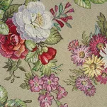 Obrus gobelinowy 140x180 1175 oliwkowy z wzorem kwiatowym - 7