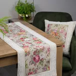 Obrus gobelinowy 140x180 1175 oliwkowy z wzorem kwiatowym - 8