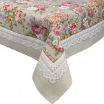 Obrus gobelinowy 140x180 1175 oliwkowy z wzorem kwiatowym - 2