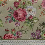 Obrus gobelinowy 140x180 1175 oliwkowy z wzorem kwiatowym - 3