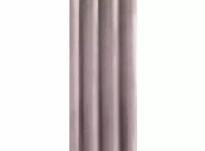 Zasłona gotowa na przelotkach 140x250 MELANIE welwetowa pudrowa o aksamitnej strukturze