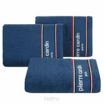 Ręcznik KARL 50x90 KARL Pierre Cardin granatowy zdobiony kontrastową bordiurą z napisami Pierre Cardin - 3