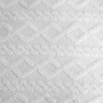 Koc 150x200 WARKOCZ biały z ozdobnym plecionym warkoczem Design 91 - 2