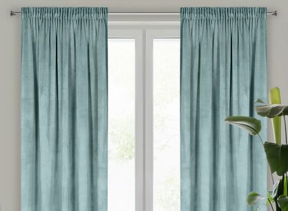 Zasłona na taśmie 140x270 ROSA welwetowa szałwiowa Design 91