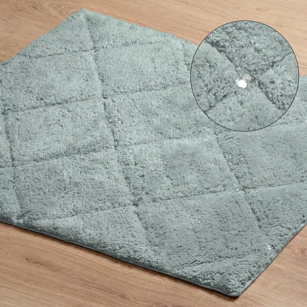 Dywanik bawełniany 60x90 CHIC 2 miętowy zdobiony kryształkami