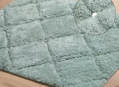 Dywanik bawełniany 60x90 CHIC 2 miętowy zdobiony kryształkami