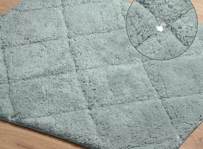 Dywanik bawełniany 60x90 CHIC 2 miętowy zdobiony kryształkami