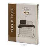 Pościel satynowa 160x200 NOVA 3 dwukolorowa gładka biała stalowa - 3