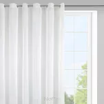 Firana na przelotkach 350x150 LUCY biała z gładkiego woalu - 2