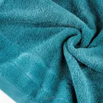 Ręcznik bawełniany 30x50 DAMLA jasny turkus gładki z subtelną bordiurą - 2