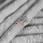 Koc 200x220 SOFT srebrny puszysty typu flano z wytłaczanym wzorem Design 91 - 6