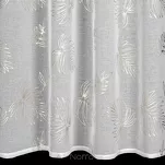 Firana na przelotkach 140x250 CAPRI biała z etaminy szampański nadruk roślinny - 5