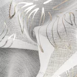 Firana na przelotkach 140x250 CAPRI biała z etaminy szampański nadruk roślinny - 3