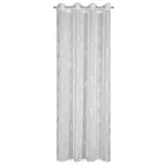 Firana na przelotkach 140x250 CAPRI biała z etaminy szampański nadruk roślinny - 6