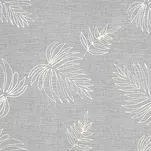 Firana na przelotkach 140x250 CAPRI biała z etaminy szampański nadruk roślinny - 2