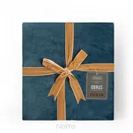 Obrus welwetowy 145x220 VELVET granatowy wykończony mankietem - 2