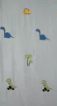 Zasłona na przelotkach 140x250 DINO srebrna z haftem dziecięcym w dinozaury - 2