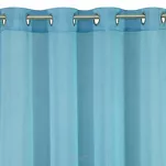 Firana gotowa na przelotkach 140x250 REBECCA jednokolorowa niebieska o strukturze drobnego deszczyku - 4