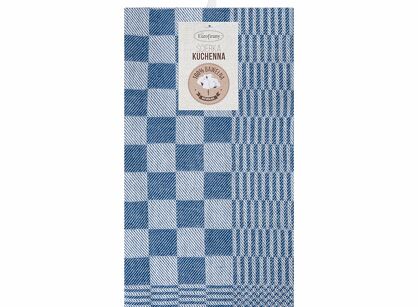 Komplet ścierek kuchennych 2x50x70 MAURO niebieskie w kratkę z bawełny