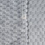 Koc na fotel 70x160 CINDY 6 srebrny puszysty w drobny wzór Design 91 - 3