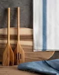 Komplet ścierek kuchennych 2x50x70 SOFIA niebieskie w pasy z bawełny - 2