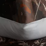 Pościel z makosatyny 220x200 AMARA Eva Minge ruda szara designerski wzór Premium - 3
