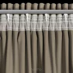 Zasłona na taśmie 140x270 MELANIE welwetowa brązowa o aksamitnej strukturze - 6