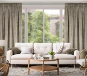 Zasłona na taśmie 140x270 MELANIE welwetowa brązowa o aksamitnej strukturze - 11