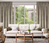 Zasłona na taśmie 140x270 MELANIE welwetowa brązowa o aksamitnej strukturze - 11