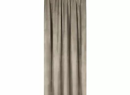 Zasłona gotowa na taśmie 140x270 MELANIE welwetowa brązowa o aksamitnej strukturze